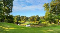 Panoramic view of Gold Course at Colonial Williamsburg, VA